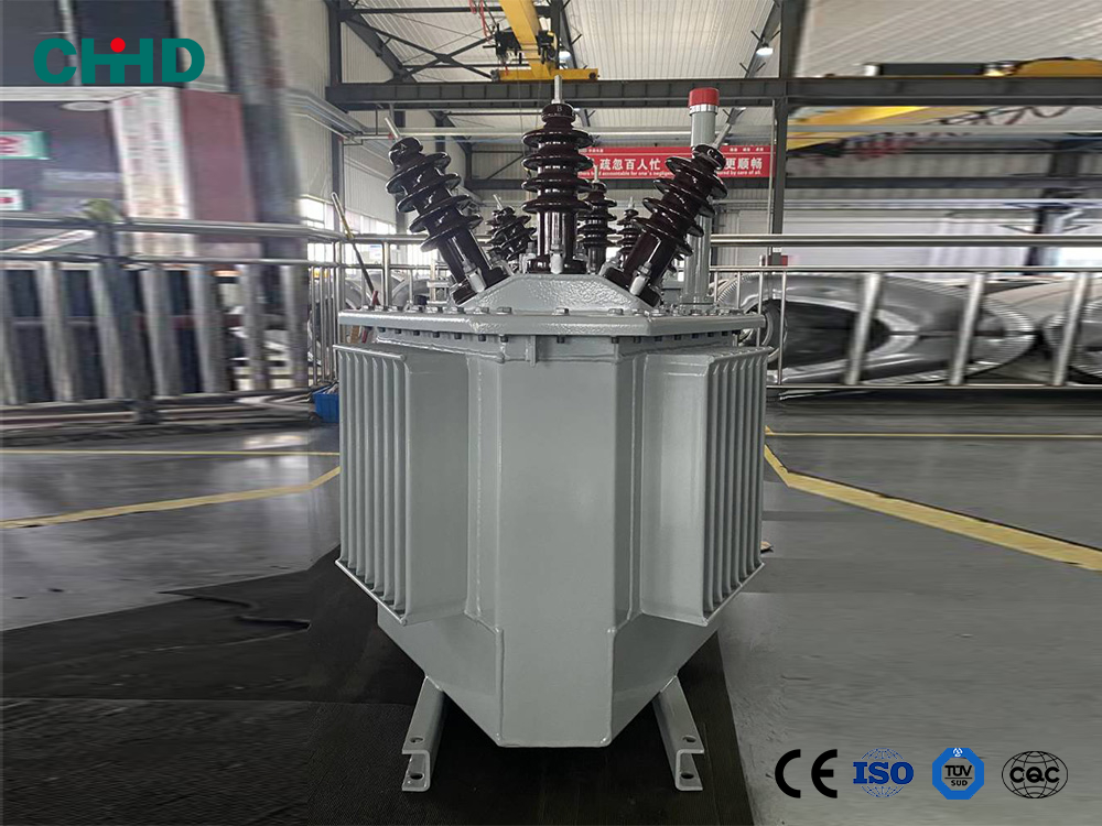 Triangular Three-Dimensional Wound Core Oil-Immersed Transformer